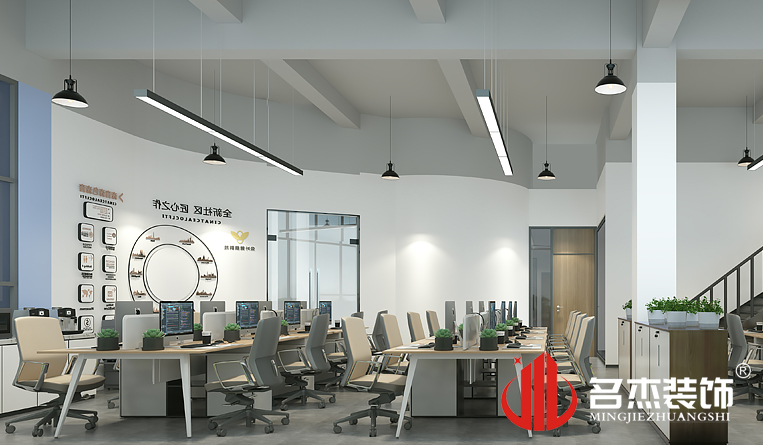 開放辦公區域裝修設計效果